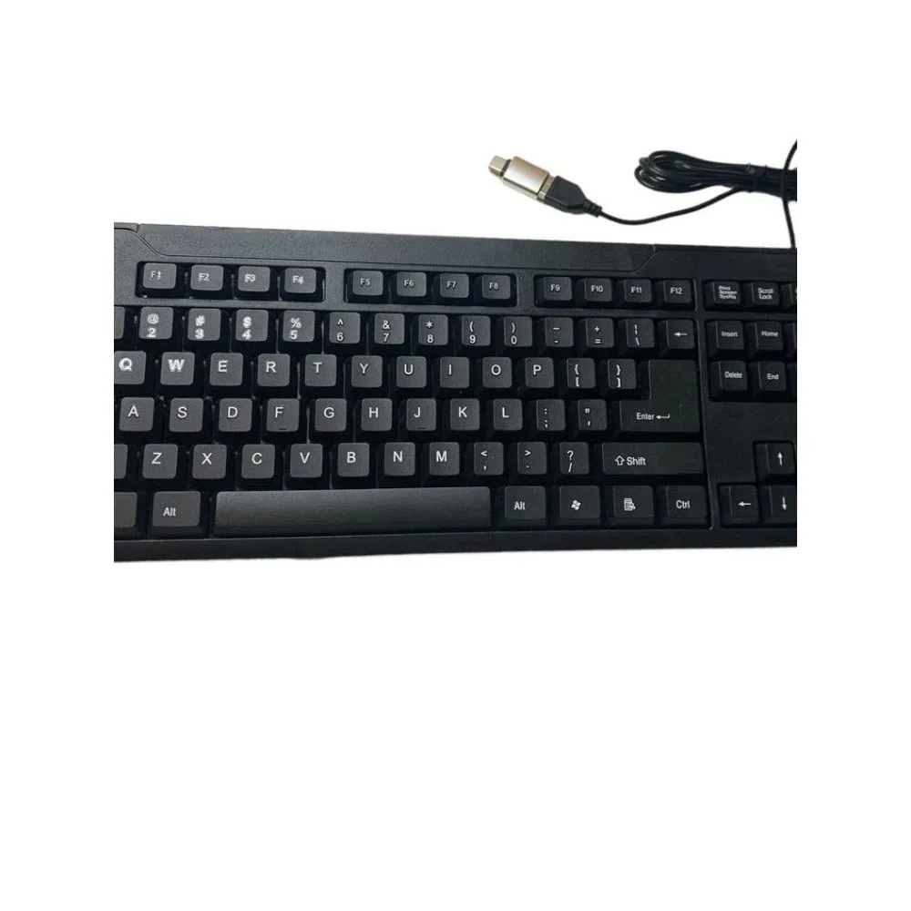 iMicro KB-US0803 104-Key Wired USB English Keyboard Black